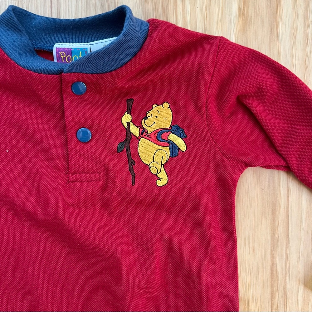 VINTAGE POOH DISNEY LONG SLEEVE ONSIE SHIRT SIZE 3 TO 6 MONTHS NEW